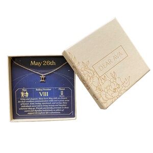 Dear Ava Gemini May 26th Zodiac Necklace